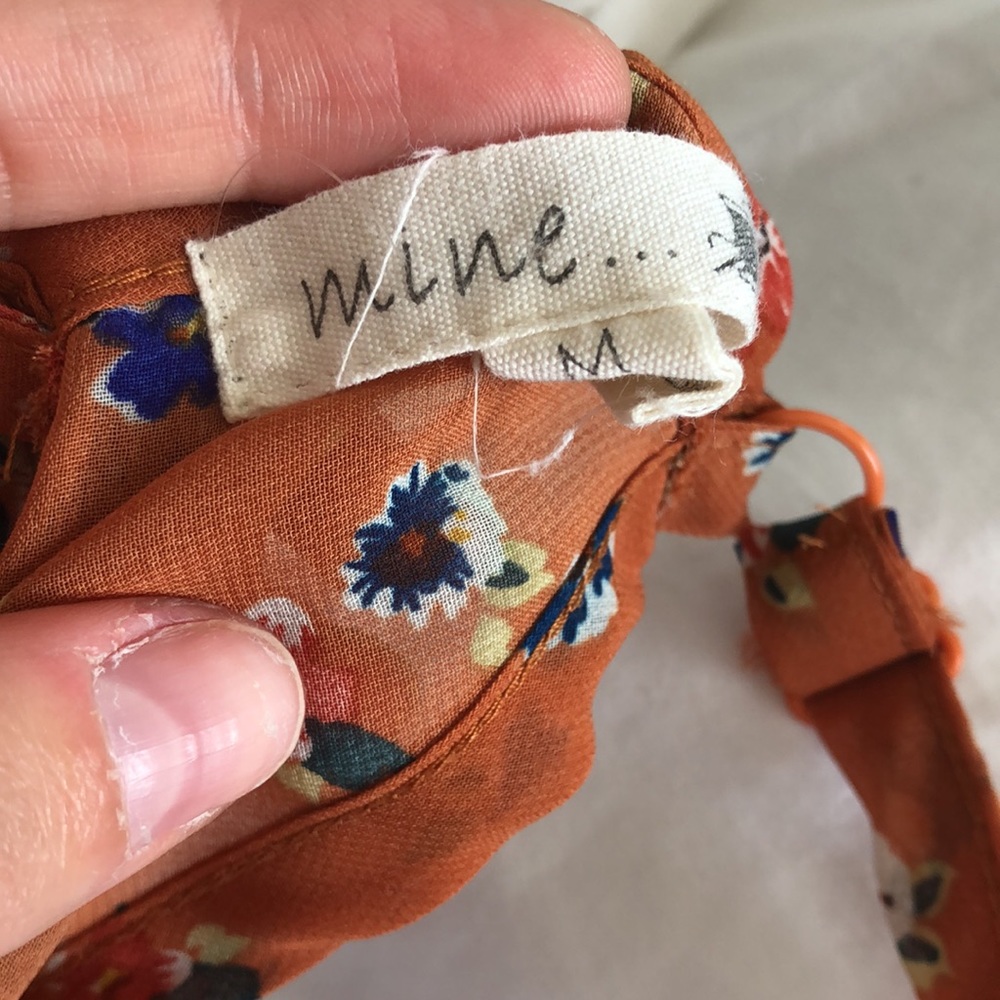 Orange Floral Ruffle Racerback Tank - Picture 3 of 4